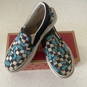 Vans blue morpho butterfly and checker